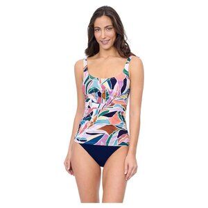 Profile by Gottex Women's Aura Square Neck D Cup Tankini 34D